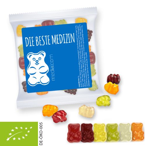 Bio Gummibärchen, ca. 30g, Express Maxi-Tüte mit Etikett