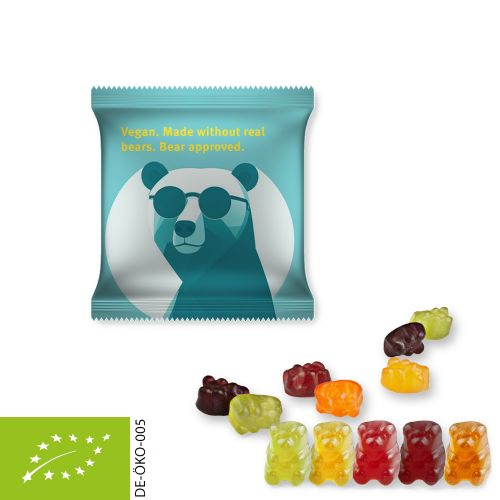 Bio Gummibärchen ohne Gelatine (vegan), ca. 10g, Mini-Tüte