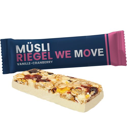 Müsliriegel Vanille-Cranberry, ca. 40g, Flowpack