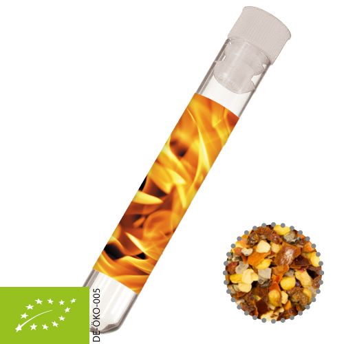 Bio Gewürzmischung Feuer und Flamme, ca. 5g, Reagenzglas