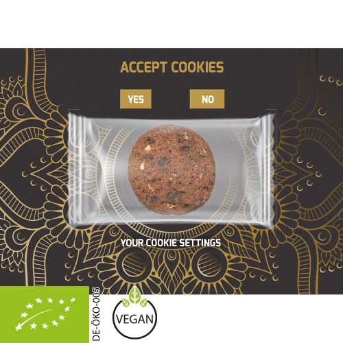 Bio Cookie Schoko-Haselnuss, ca. 7g, Werbekarte