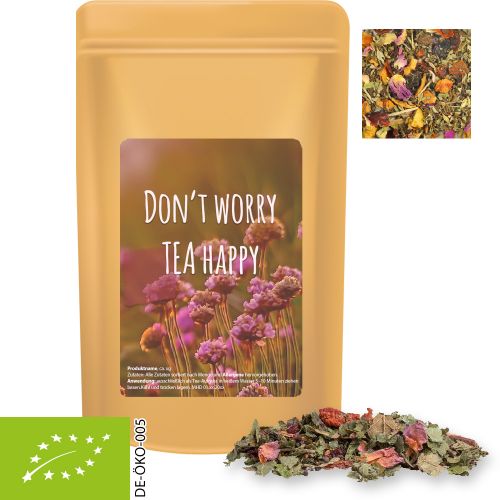 Bio Kräutertee Glücksgefühle, ca. 35g, Standbeutel Midi