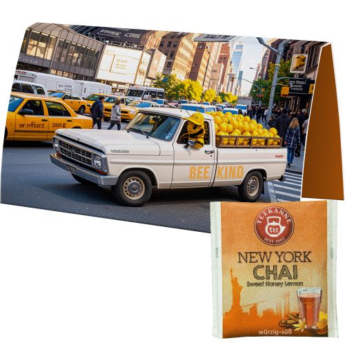 Beuteltee New York Chai, ca. 1,75g, Werbekarte A6 gefaltet
