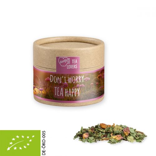 Bio Kräutertee Glücksgefühle, ca. 10g, Kraftpapierdose Mini