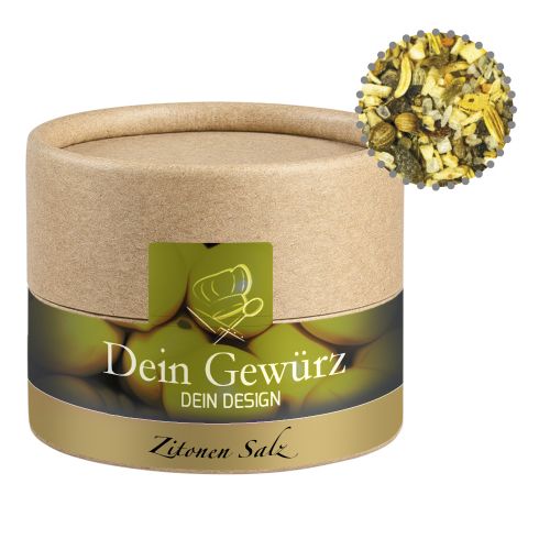 Gewürzmischung Zitronen-Salz, ca. 75g, Kraftpapierdose Mini