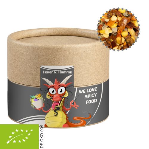 Bio Gewürzmischung Feuer und Flamme, ca. 40g, Kraftpapierdose Mini