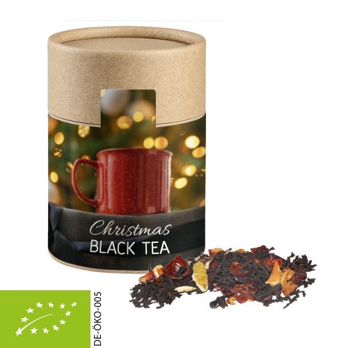 Bio Weihnachts Schwarztee, ca. 45g, Kraftpapierdose Midi