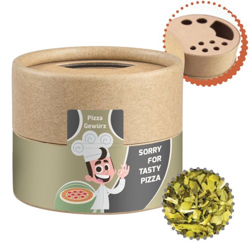 Gewürzmischung Pizza-Kräuter, ca. 10g, Kraftpapierstreuer Mini