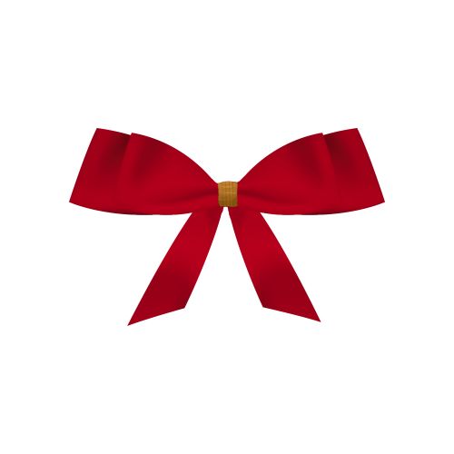 Deko, ca. 1g, Schleife rot klein mit goldenem Clip