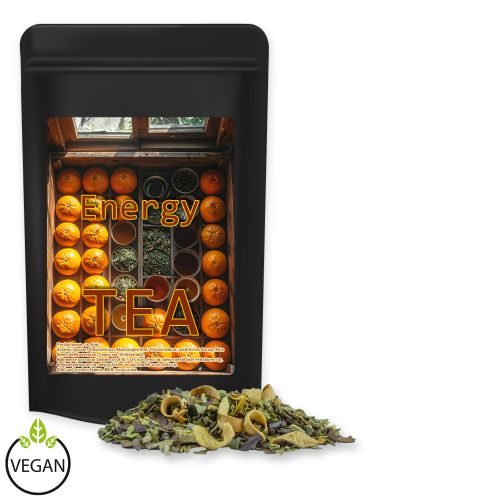 Matetee Orange, ca. 35g, Standbeutel Midi schwarz