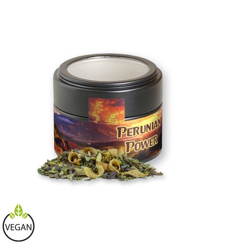 Matetee Orange, ca. 19g, Metalldose Mini mit Sichtfenster schwarz