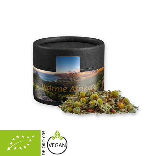 Bio Rotbuschtee Entspannungszeit, ca. 20g, Kraftpapierdose Mini schwarz