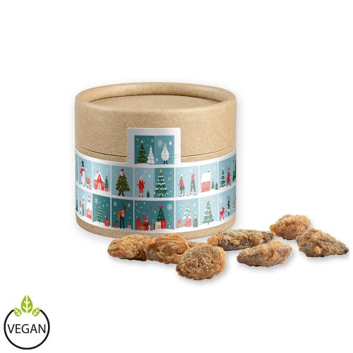 Feuergebrannte Mandeln ohne Zuckerzusatz, ca. 40g, Kraftpapierdose Mini