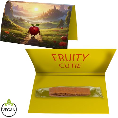 Fruchtstreifen Apfel, ca. 5g, Werbekarte A5 gefaltet